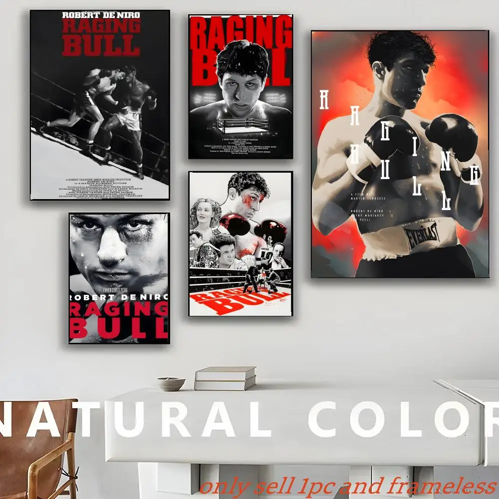 Classic Boxing Movies R-Raging Bull Poster Modern and Elegant Wall Stickers for Home Decor Living Room Dormitory Wall Art