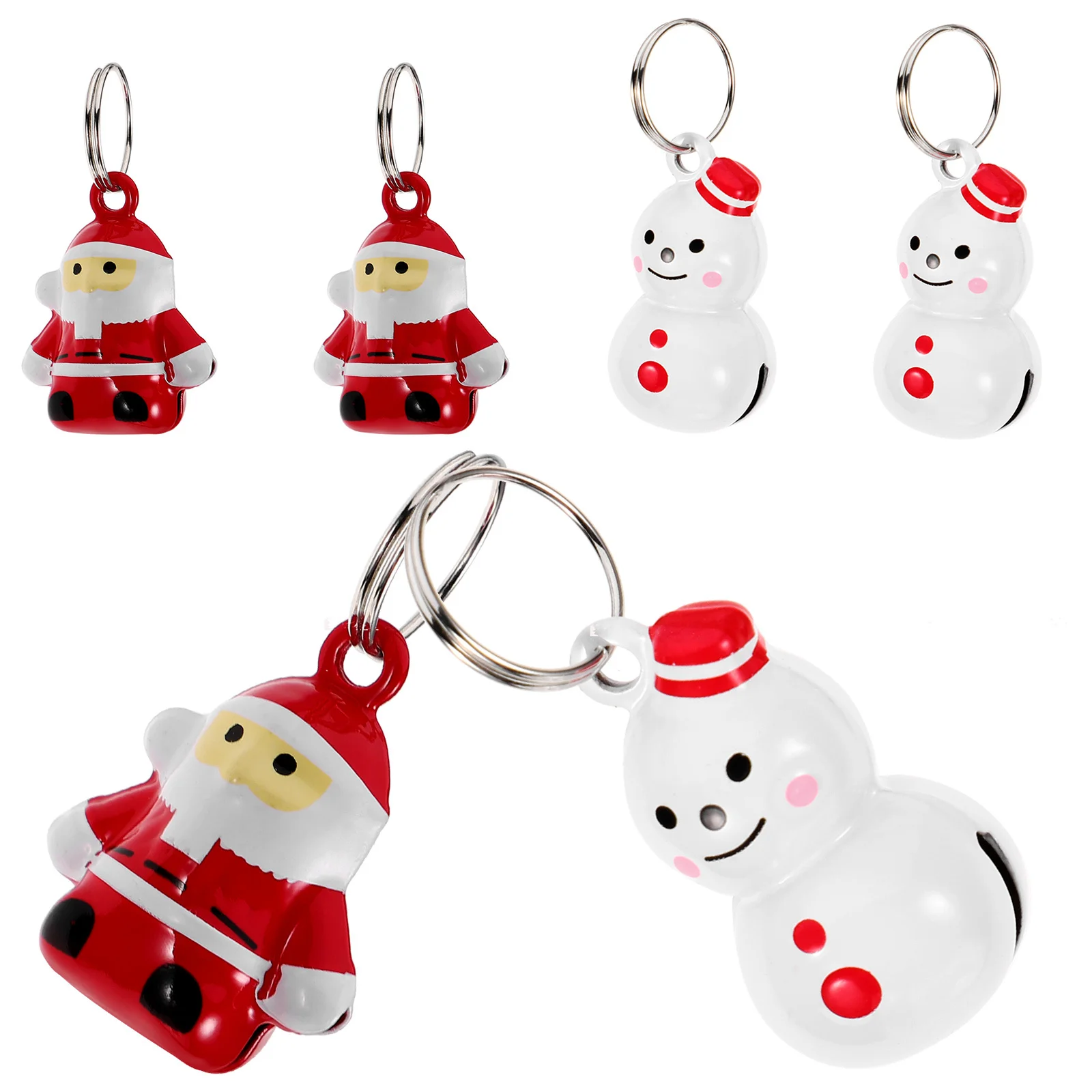 

6Pcs Decorative Pet Collar Bells Cute Hanging Bells for Cats Dogs Keychain Use Crisp Sound Wear-Resistant Copper Crafted Mini