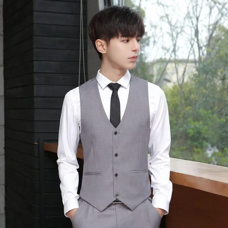 L66179 suit vest men's Korean version slim trend suit small vest best man wedding business formal casual shirt suit