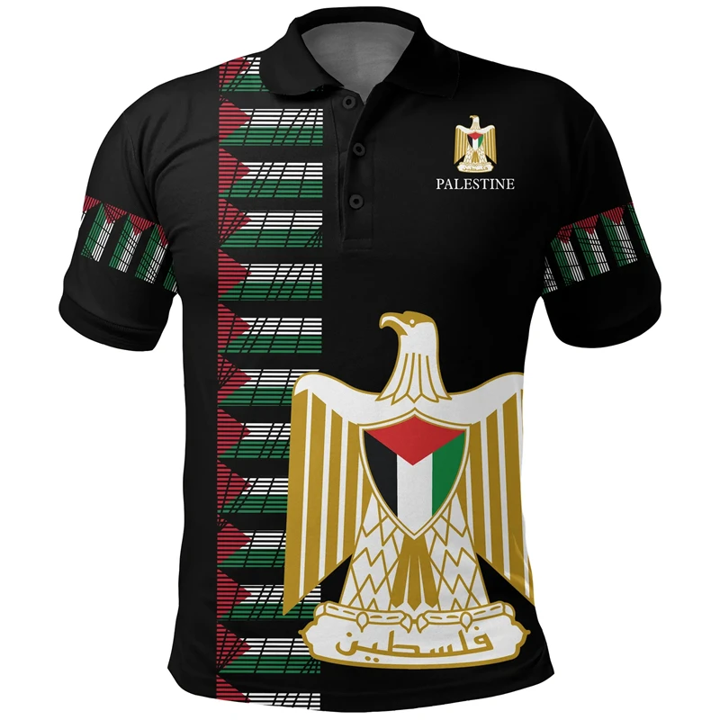 stop War country Flag Printed Polo T-shirts For Men's Short Sleeve Tops Lapel Male Casual Tee Peace And Love Graphic Shirt