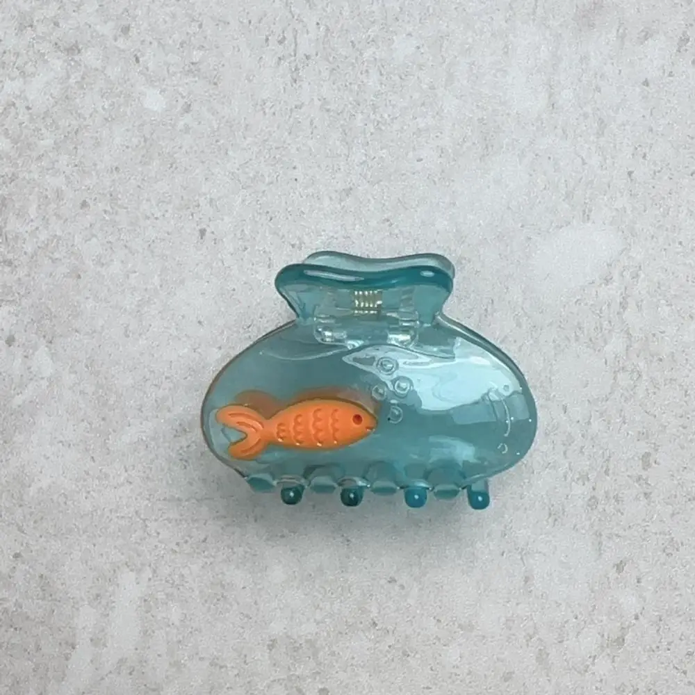Creative Transparent Fish Hair Claw Small Shark Clip Korean Style Acetate Hair Claw Animal Hair Grab Clip Animal Hair Clip Party
