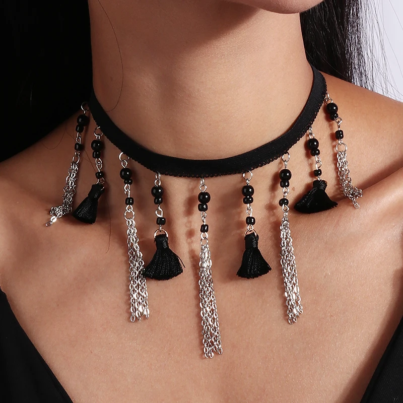 Mode Sexy Schwarz Samt Halsketten Punk Stil Aussage Kristall Liebe Herzen Halskette Für Frauen Partei Schmuck – Detail 19