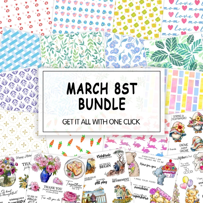 

Spring & Mother's Day Series Clear Stamps Metal Cutting Dies Stencils For Card Making DIY Scrapbooking Supplies