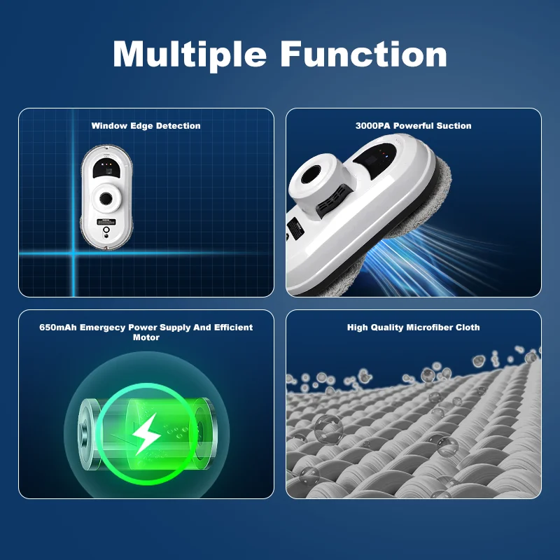 Window Robot Vacuum Cleaner Cleaning Electric Glass limpiacristales Remote Control Machine