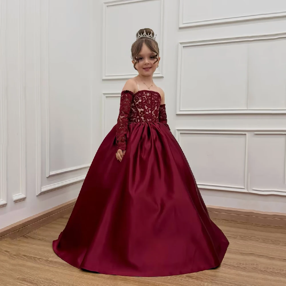robe-de-soiree-pour-fille-en-satin-bordeaux-verngo-sans-bretelles-coupe-trapeze-avec-fleurs-et-gants-robe-de-celebrite-pour-anniversaire-personnalisable