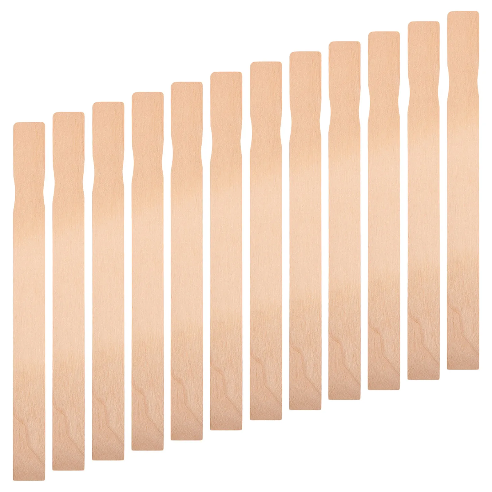12 Pcs Paint Stirring Wand Paddle Sticks Bulk for Library Markers Can Mixing Small Stirrer Flat Wooden Craft 9 Inch