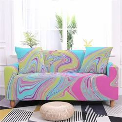 Marble Sofa Cover 1/2/3/4 Seat Non-slip Slipcover Elastic Couch Cover Living Room L Shape Stretch Protective Cover Funda Sofá