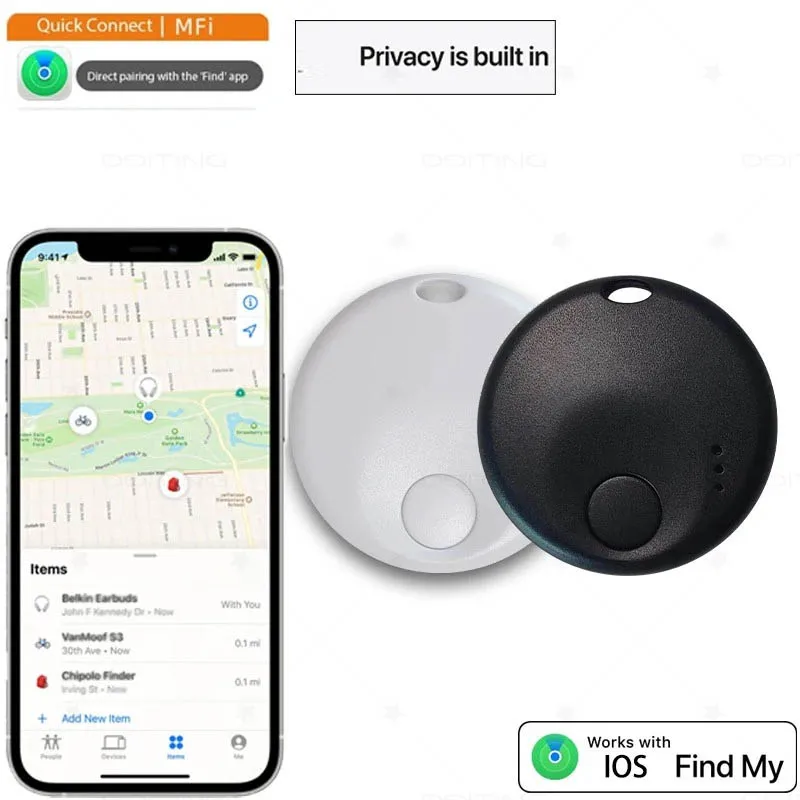 

2025 Mini Smart Tag Bluetooth App GPS Air Tracker Tag для Apple IOS Find My Device Locator для ключей Pet Car Kids Anti Lost