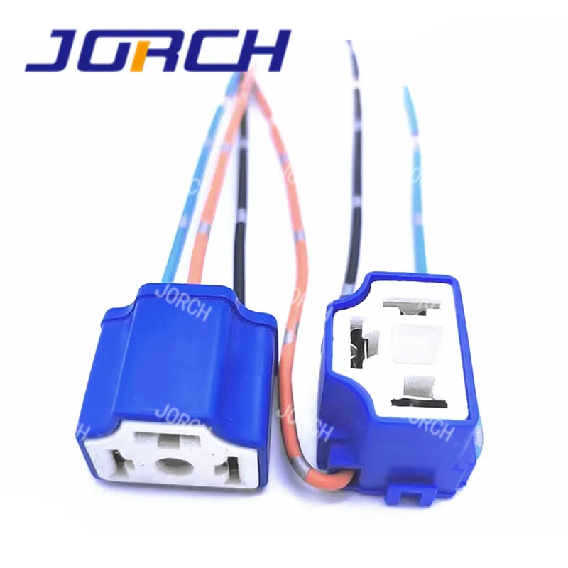 H4 Ceramic socket Car LED fog headlight lamps bulb holder socket adapter connectors plug LED  H4 connector adapter