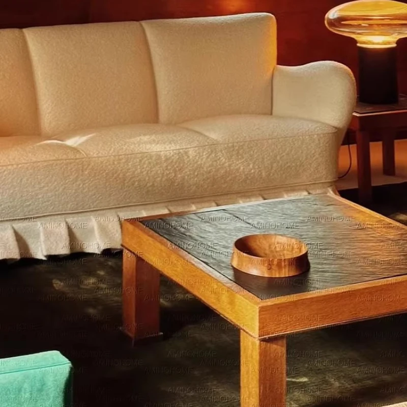 

Medieval coffee table living room French retro style coffee table Low tea table