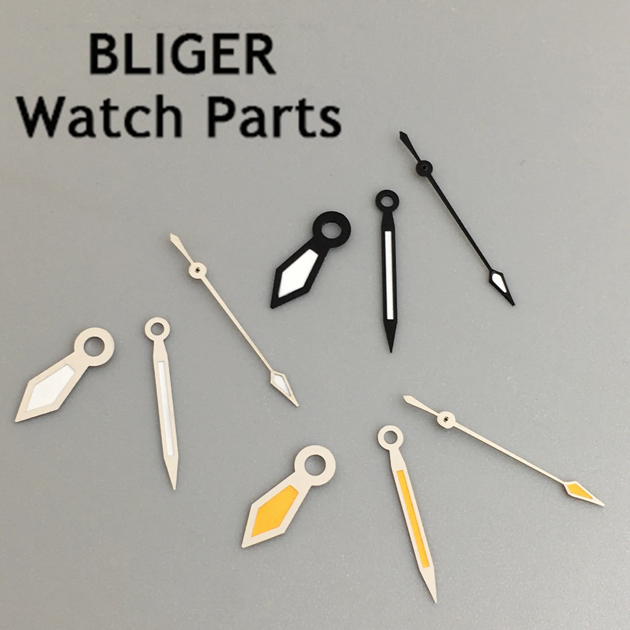 BLIGER silver watch hands luminous fit NH35 NH36 ETA 2824 2836 Miyota8215 8205 821A Mingzhu DG2813 3804 PT5000 movement