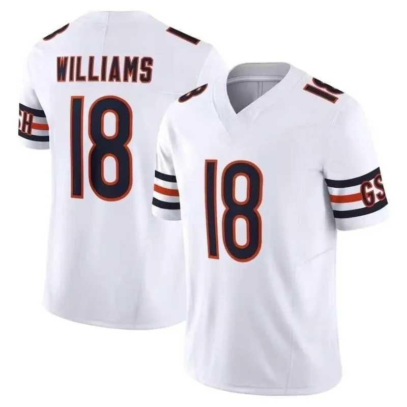 Williams 18 Inspired 3D‑Print Football Jersey Unisex Navy Blue V‑Neck Short‑Sleeve Quick‑Dry Fan Match Family‑Matching Sport Top