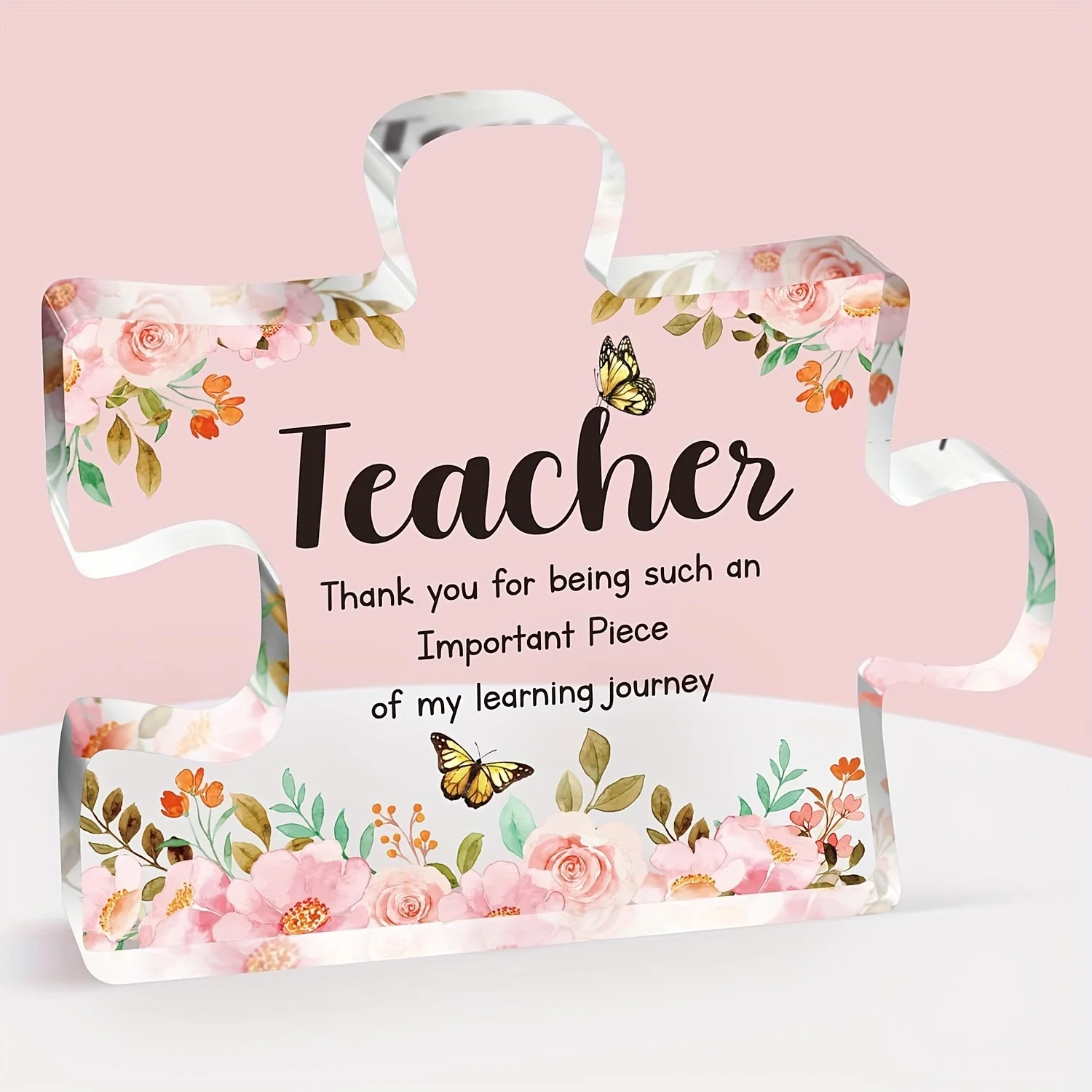 1pc, Lehrer Geschenke-Puzzle geformte Acryl Plakette, danke Lehrer Geschenke Frauen, personal isierte Lehrer Geschenke,