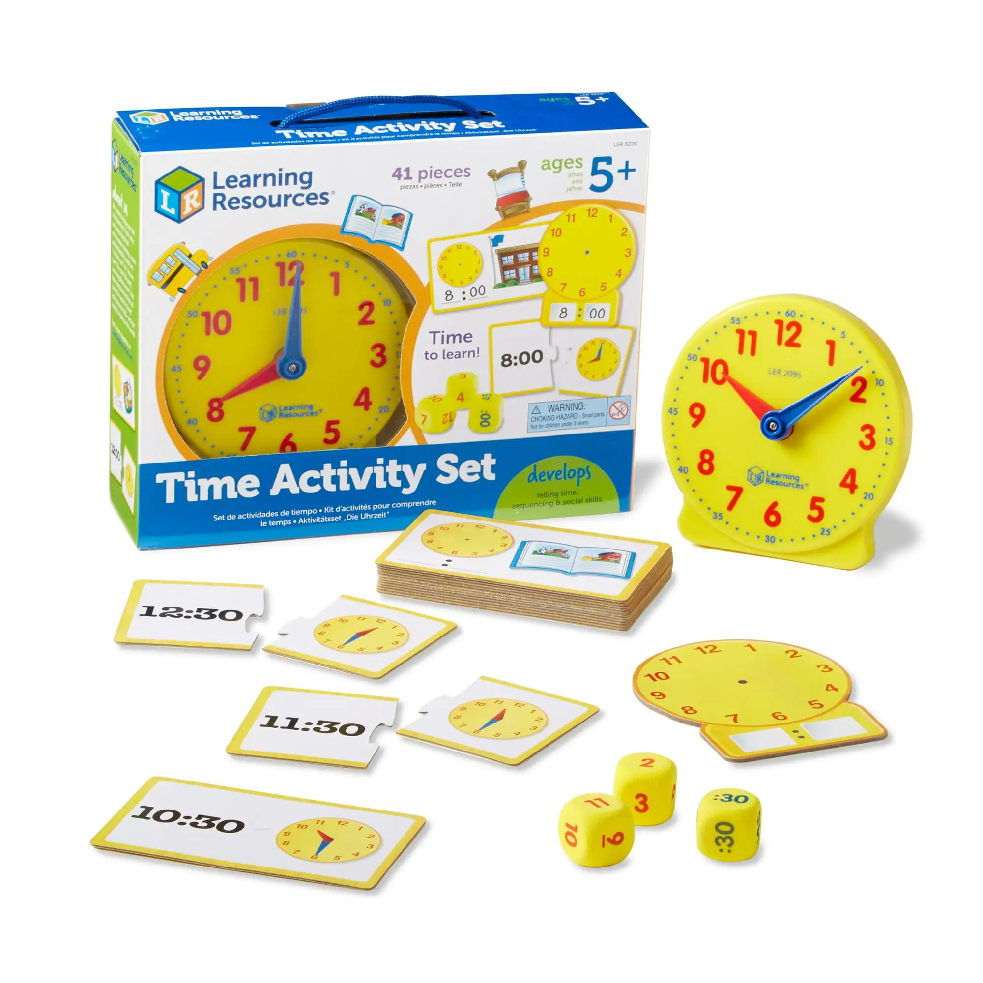 

Learning Resources Time Activity Set, Educational Toy for Kids, Ages 5+