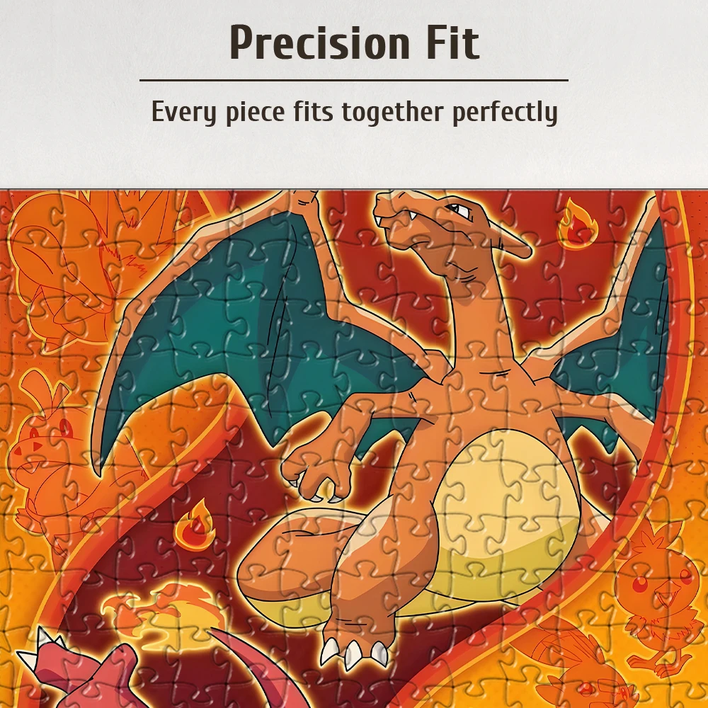 เกมปริศนาพื้นไม้ธีมโปเกมอน ชาร์แมนเดอร์ - 108/200/300/500/1000 ชิ้น ปริศนาฝึกสมองเพื่อการศึกษาสำหรับผู้ใหญ่และเด็กอายุ 14 ปีขึ้นไป