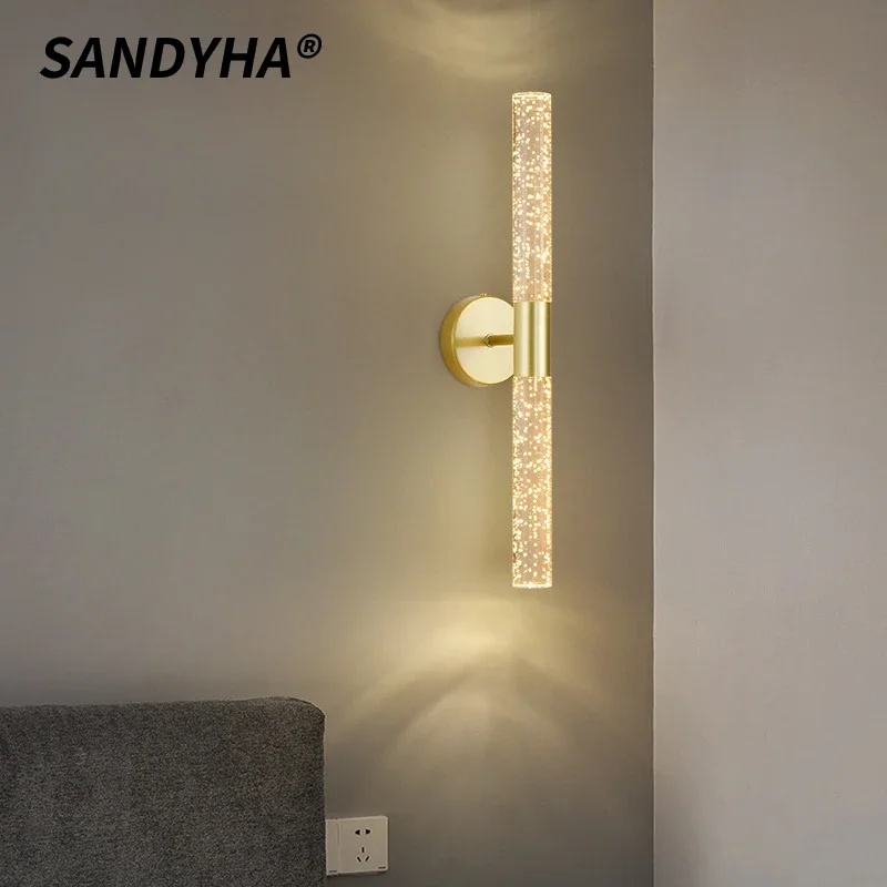 SANDYHA Moderna Simples Bolha Lâmpada de Parede Longa Tira LED Luz de Parede Para Quarto Sala de estar Corredor Decoração de Casa Luminária