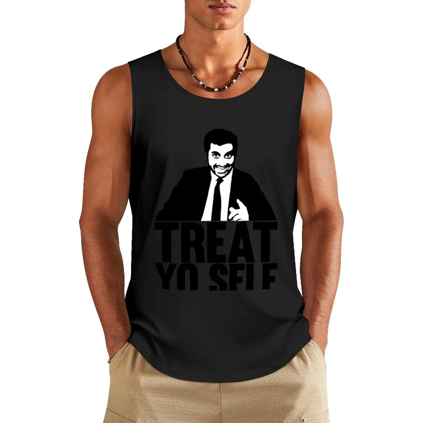 

treat yo self Classic Tank Top Men's sports t-shirt Men's t-shirts sports vest anime top