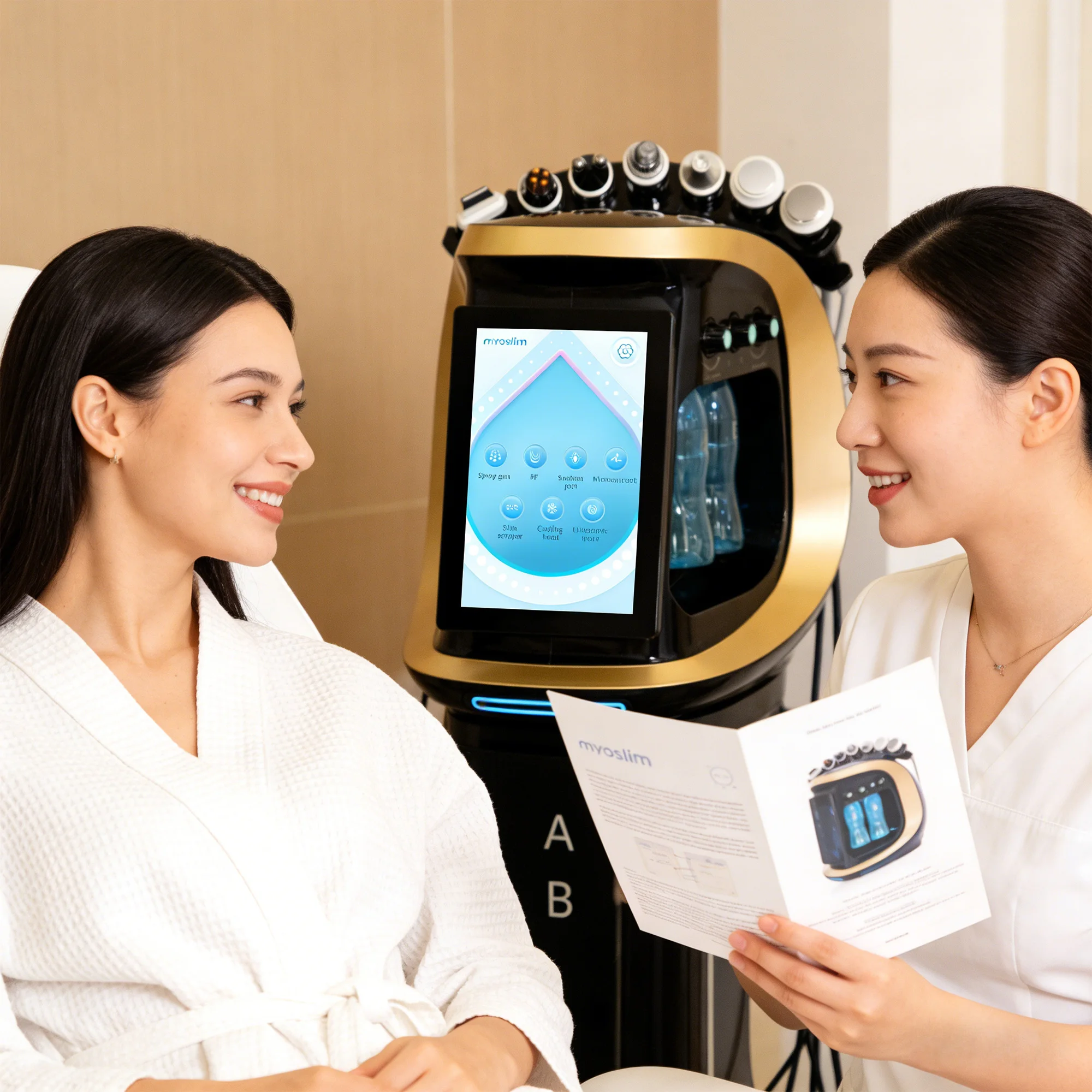 

7in1 Hydro Oxygen Facial Skin Care Machine Ultrasonic Rejuvenation Dermabrasion Hyperbaric Facial Device for Deep Cleansing