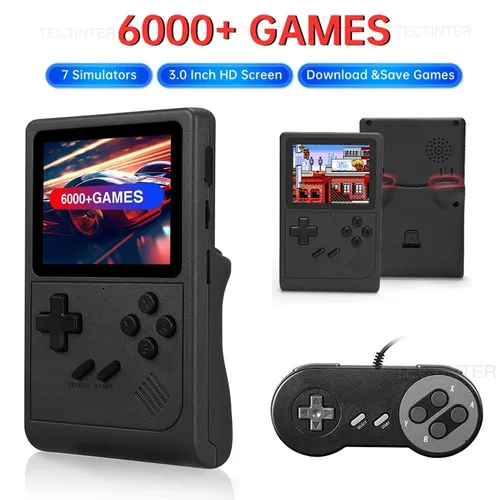 Consola de videojuegos Retro GB300 portátil, reproductor de juegos de 6000 integrado, soporte para pantalla de 3,0 pulgadas, salida AV para SFC/GBA