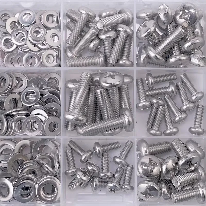 Beicai 240pcs Screws Hex Nuts And Washers Set M3 M4 M5 Metric Thread Assortment Kit For Home/workshop/diy Projects And Repairs
