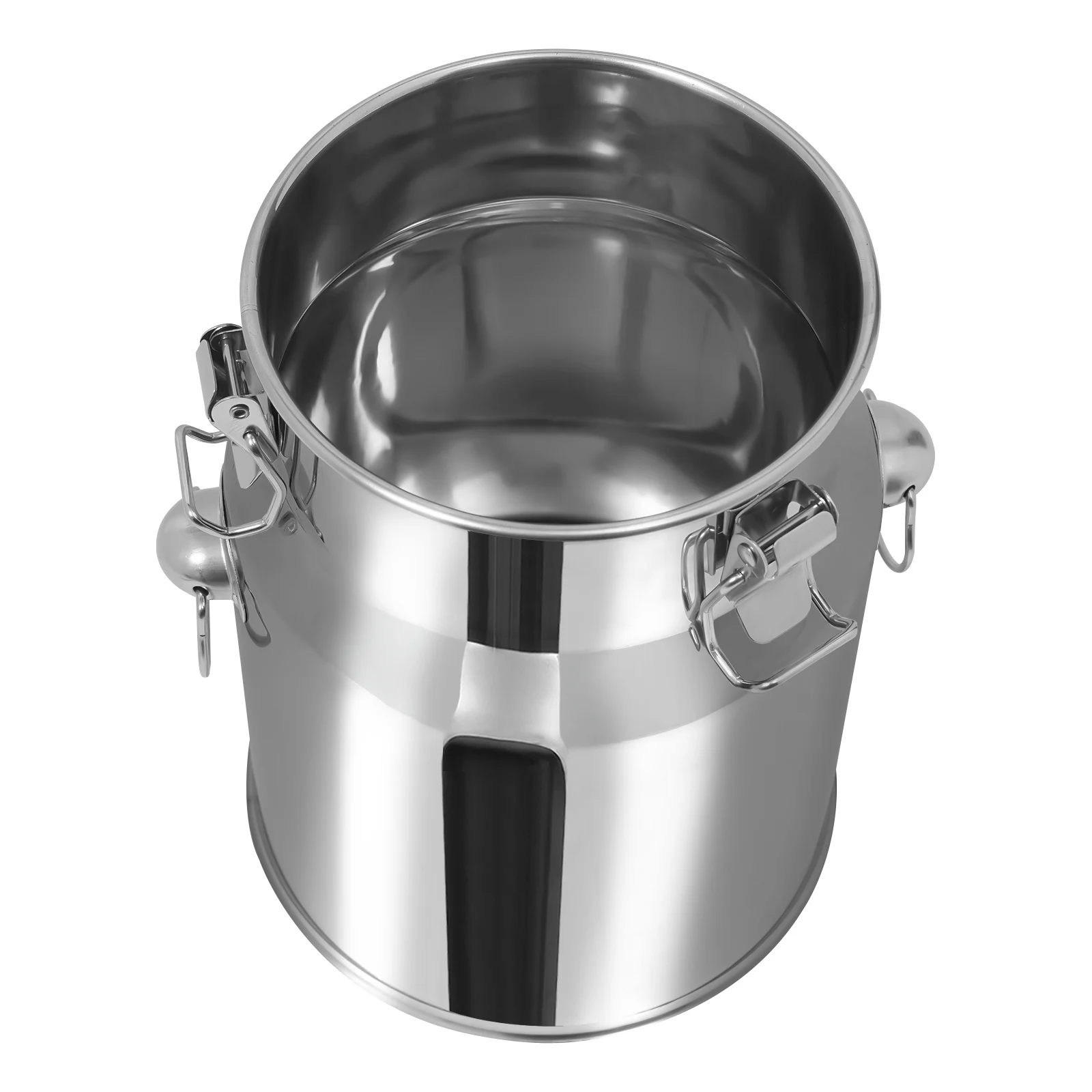 

Sealed 5L Milk Can Transport Bucket, Stainless Steel, Large Mouth Opening, Ideal for Storing Milk, Juice, Oil