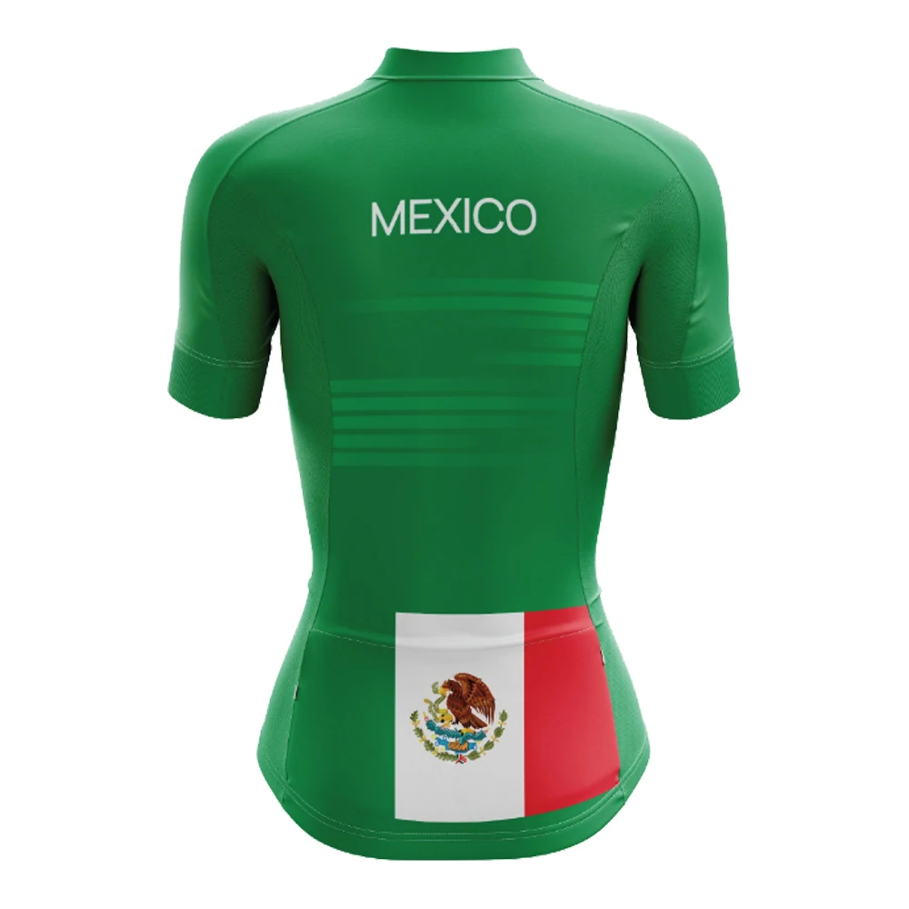 Hot Retro Mexico Women\'s Short Sleeve Cycling Jersey Set Mountain Bike Road Riding Bicycle Clothes