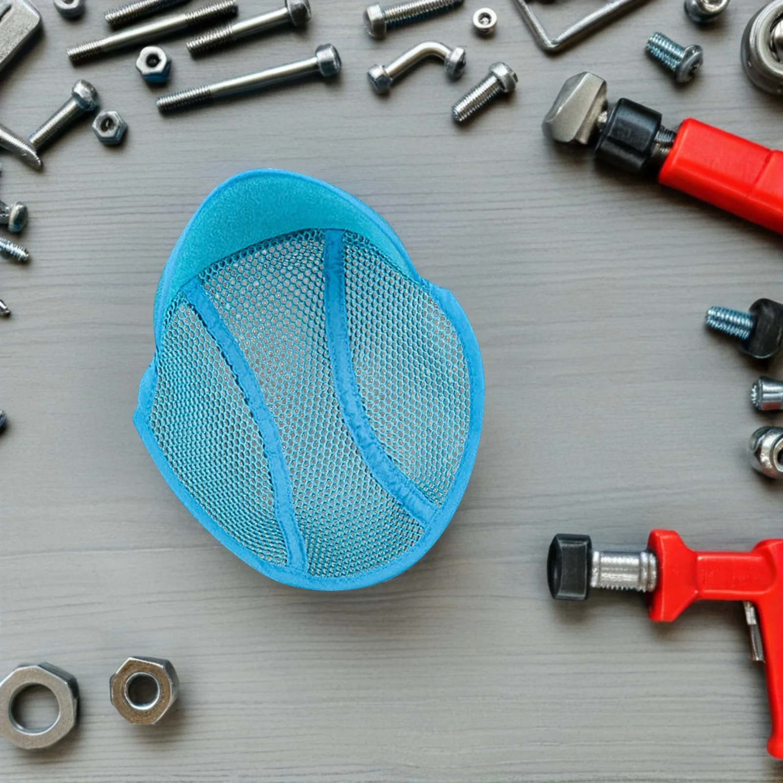 2 قطعة بطانة إدراج آمنة وسادة تبريد زرقاء ملحقات القبعة الصلبة حماية شبكية قابلة للغسل لراحة الرأس والملاءمة