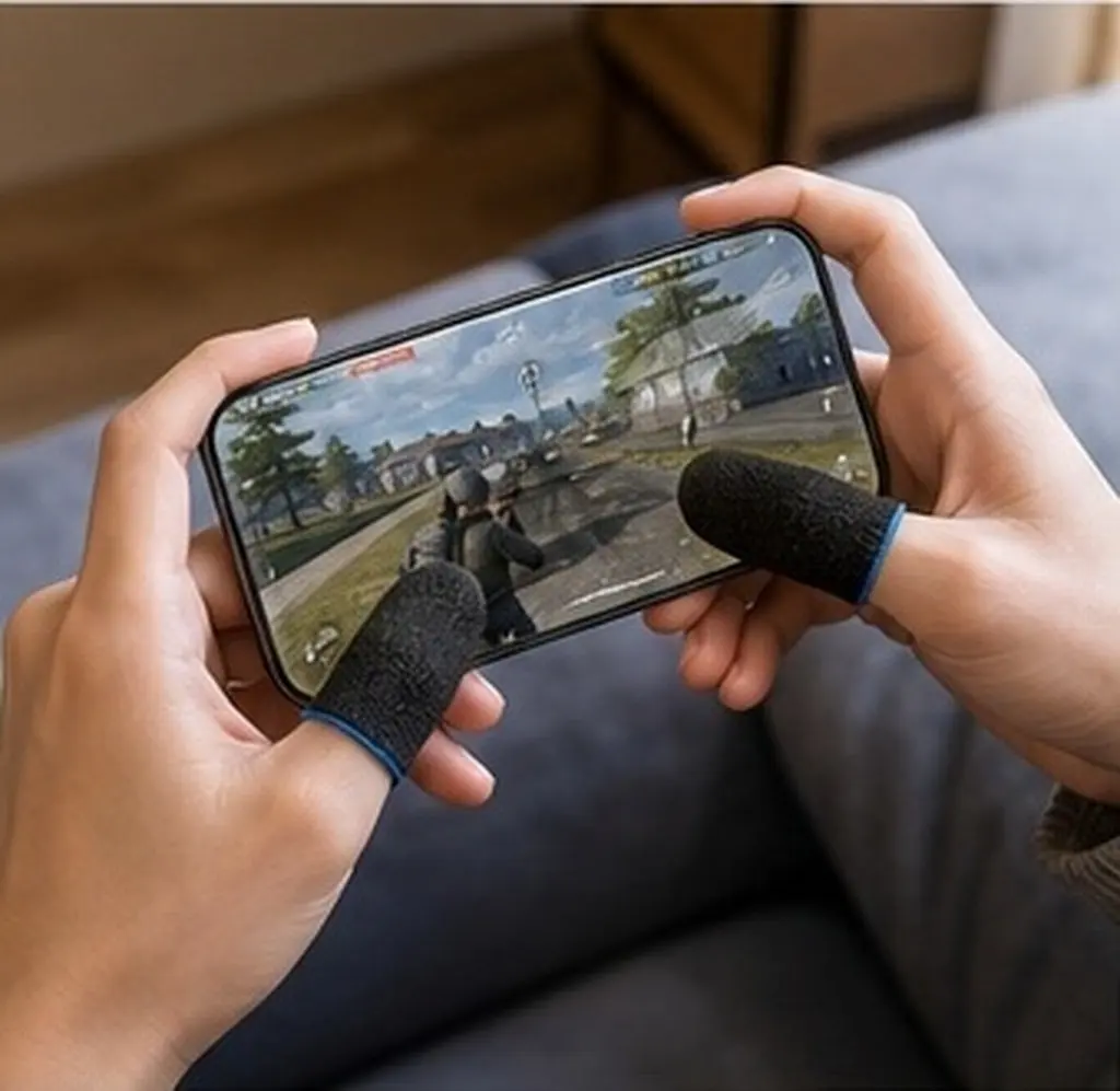 6Pairs Anti-Slip Finger Sleeves Breathable Sweat Absorbent Gaming Accessory Portable Lightweight Mobile Phone Thumb Covers