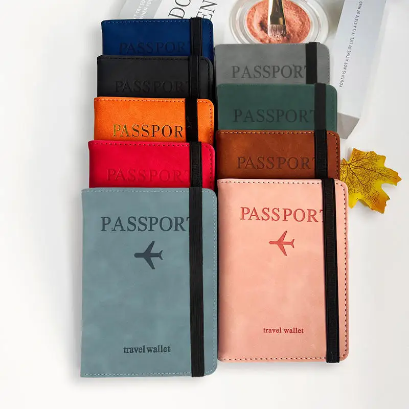 

RFID Passport Cover Wallet Holder PU Leather Card Holder Passport Case Travel Essentials For Women Men Family VacationAcetochlor