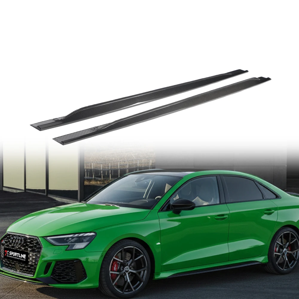 Dry Carbon Fiber Side Skirt For Audi RS3 8Y 8.5Y Hatchback And Sedan 2022-2026 2PCS