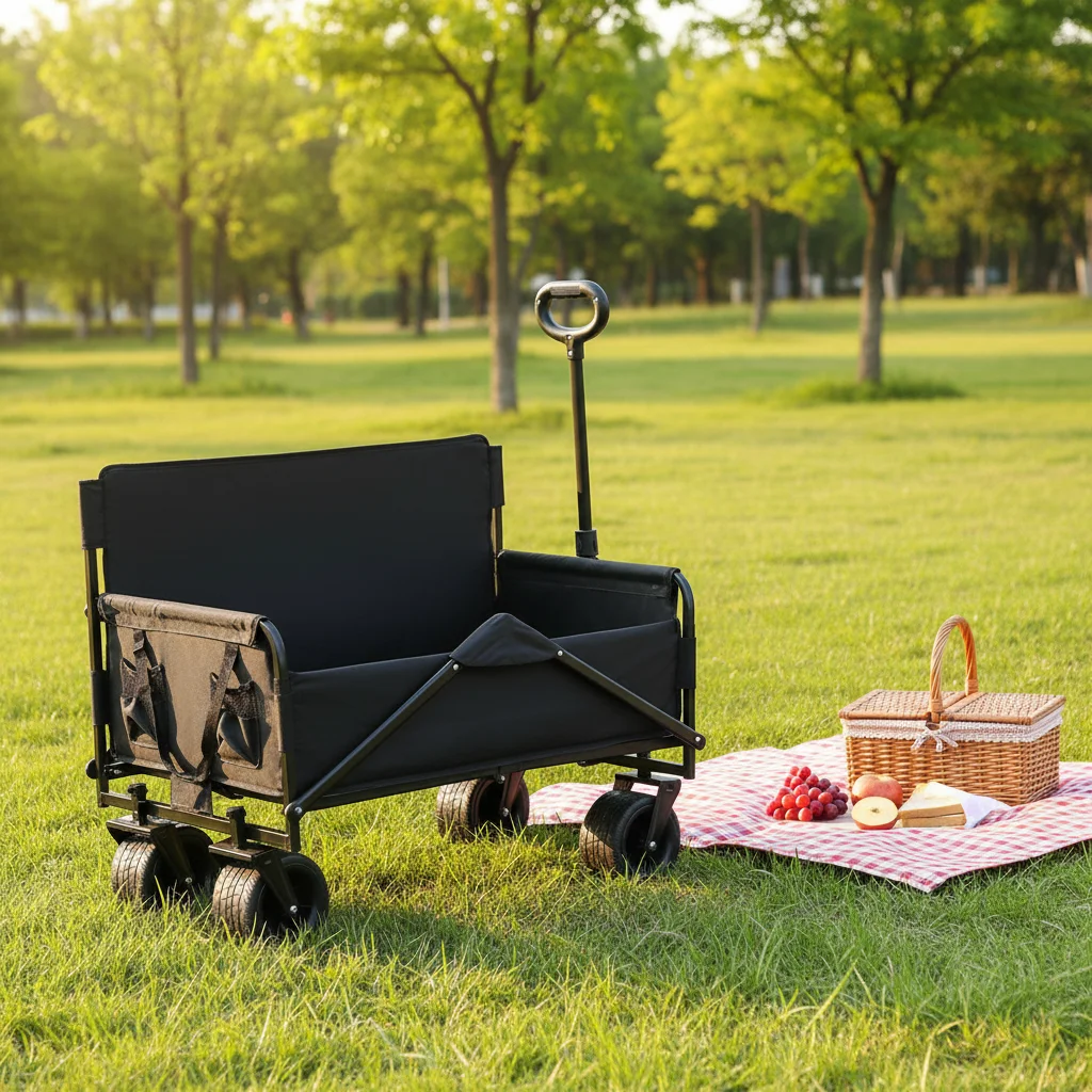 

Multifunctional popular outdoor camping trolley, which can be used for sitting and lying, a dual-purpose portable trolley