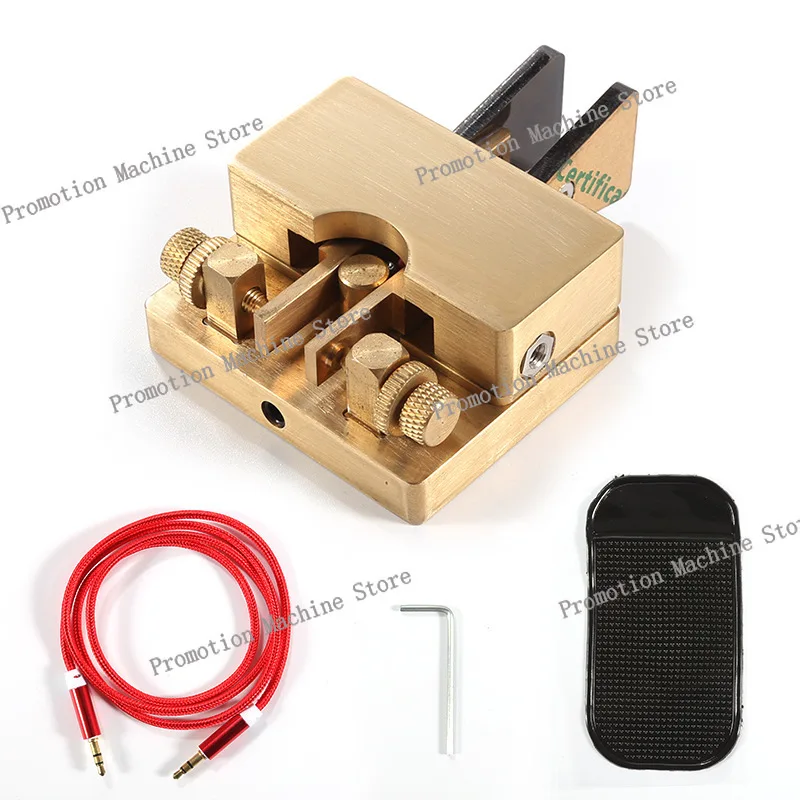 JCY-56 مفتاح التلغراف النحاسي التلقائي المزدوج المجداف المغناطيسي CW مورس هام راديو #1