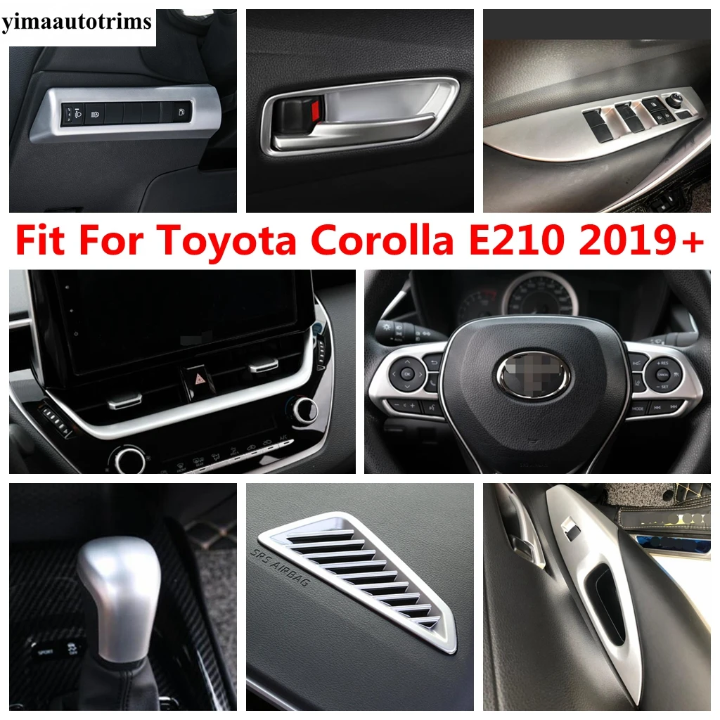 

Middle Air AC Outlet Vent / Window Lift / Steering Wheel Frame Cover Trim Matte Accessories For Toyota Corolla E210 2019 - 2025