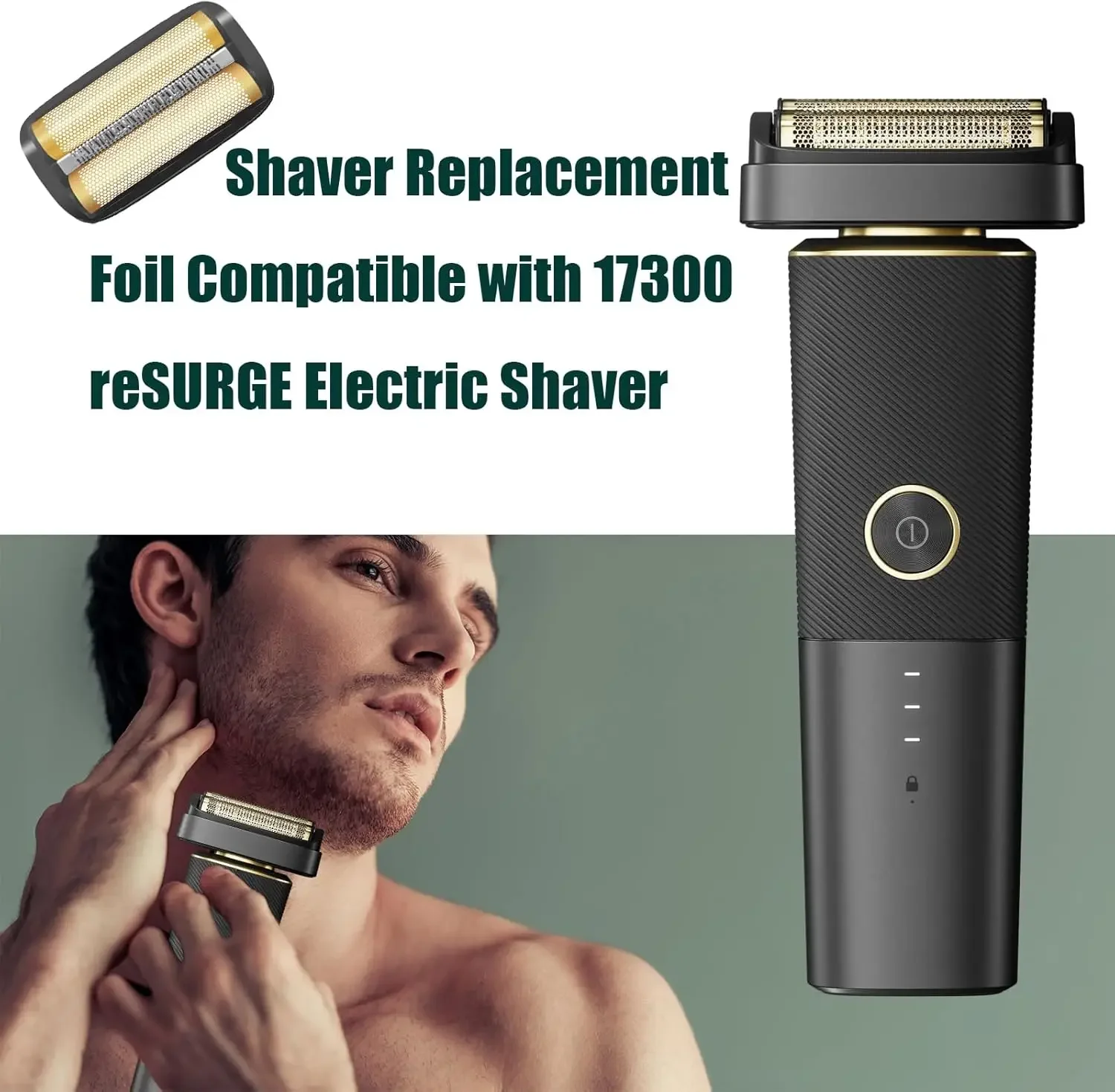 Replacement Foil and Cutters Shaver Head Parts Compatible with Andis 17300 Resurge Electric Shaver - view 5