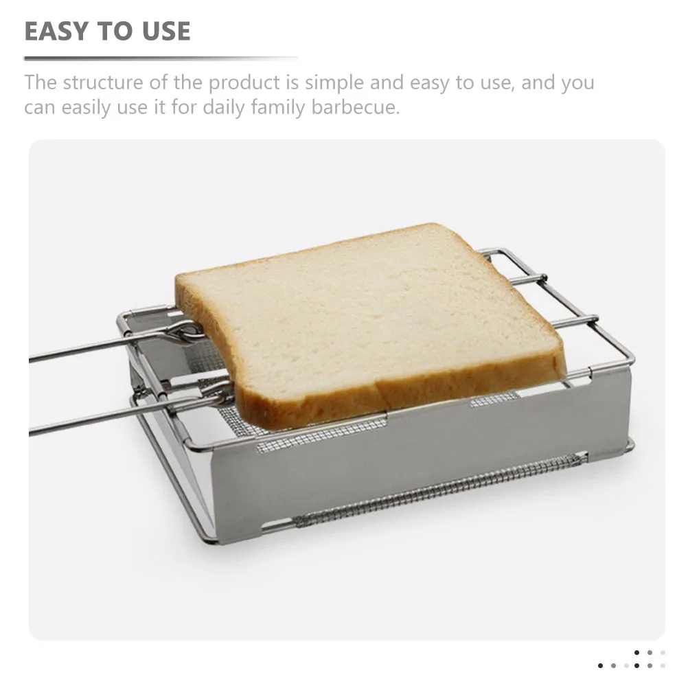 

Stainless Steel Grill Toast Baking Rack Multifunction Camp Toaster Stand Barbecue Holder