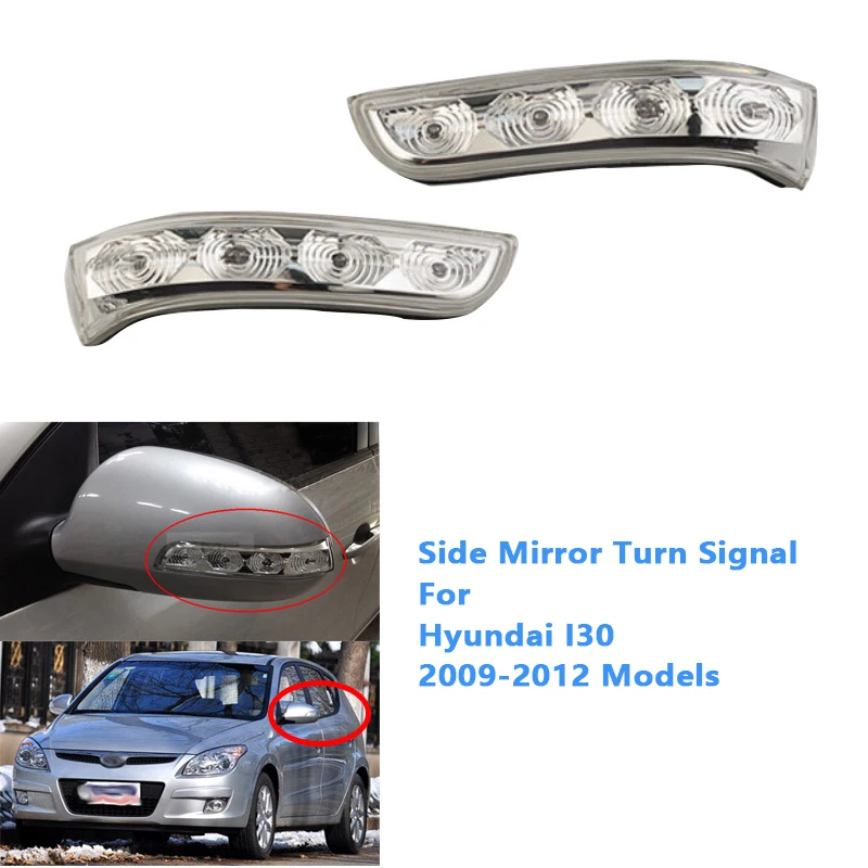 

876132L600 Car Rearview Side Mirror LED Turn Signal Light Side Wing Reversing Indicator Lamp For Hyundai I30 2009 2010 2011 2012