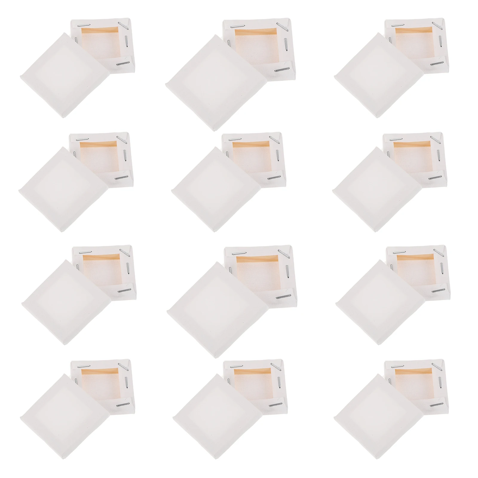 

24 Pcs Mini Oil Painting Frames Canvas Panels Stretched Stretcher Blank Boards DIY Supplies Square Wrap Gifts