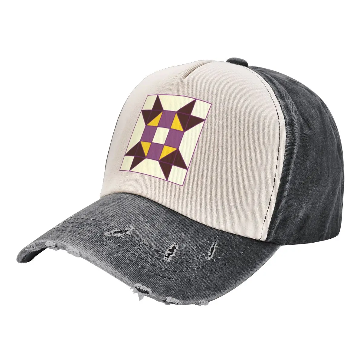 

Midnight plum nonbinary quilt artwork Baseball Cap Anime Hat Visor Ball Cap Men's Baseball Women's