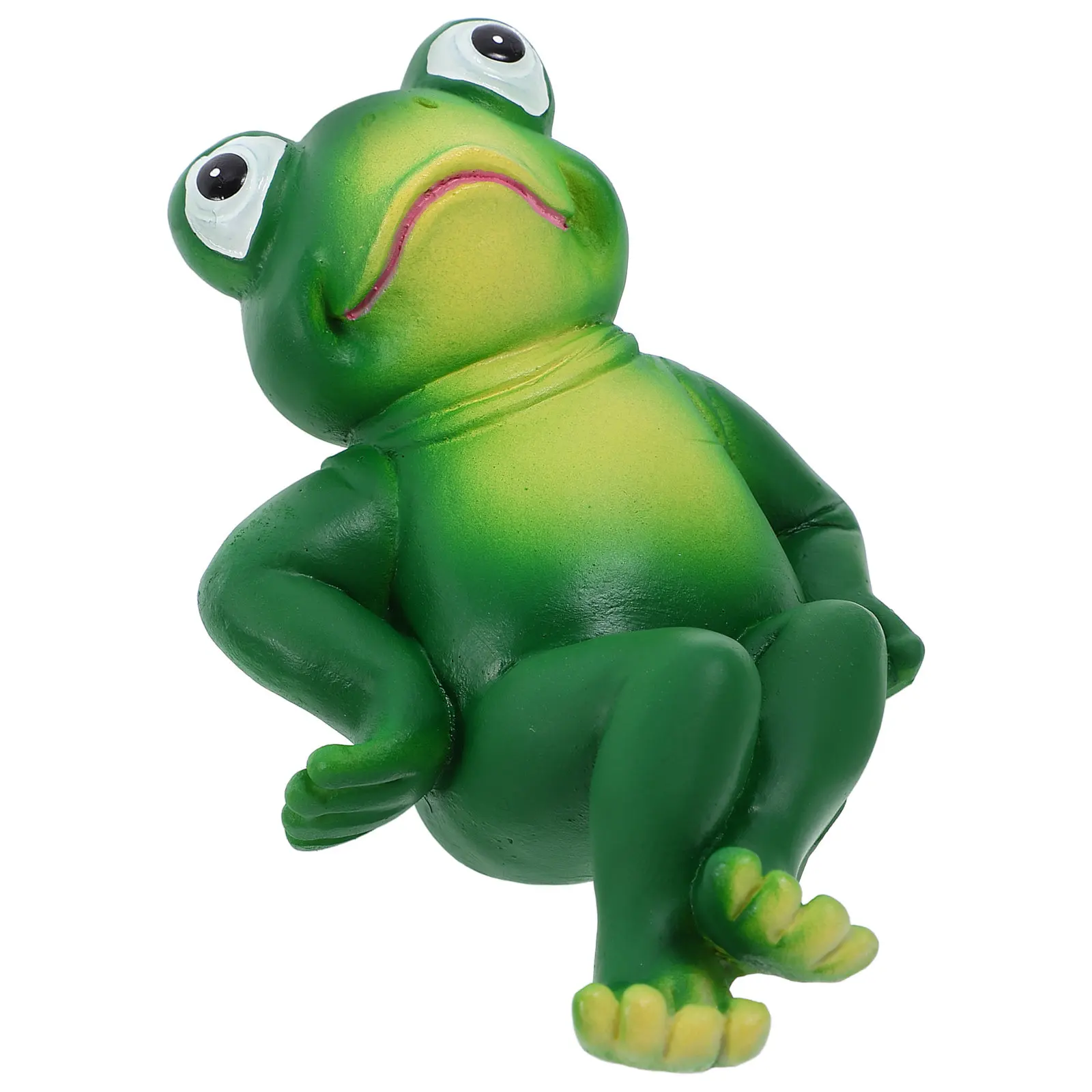 

Cute Resin Frog Statue Garden Decor Outdoor Weatherproof Animal Sculpture for Patio Balcony Flower Bed Desk Decoration Frog