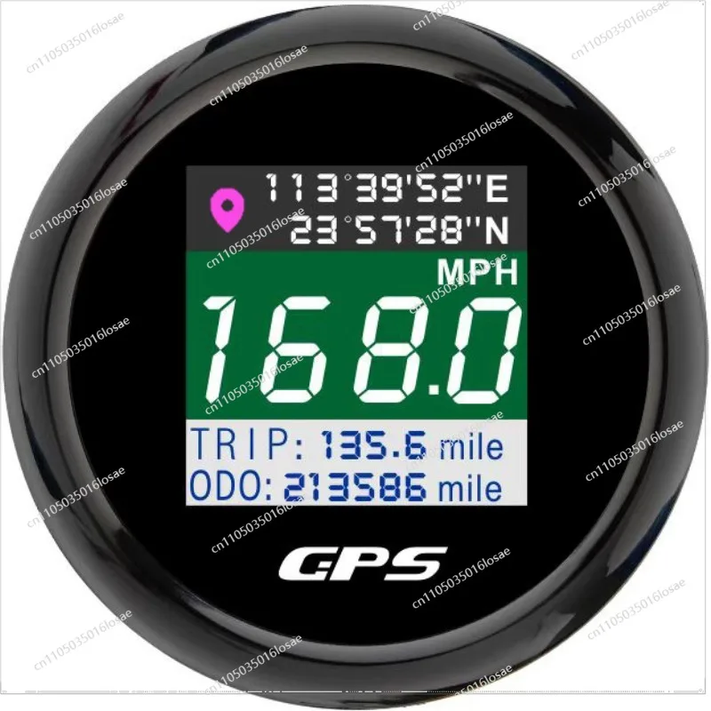 For 52mm GPS Digital Speedometer Code Strap Longitude and Latitude 12V24V Car Ship Motorcycle Universal Model