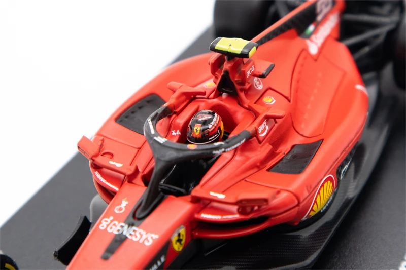 Bburago 1:43 SF-23(2023) #55 Carlos Sainz Red 23 Std with Helmet Diecast Model Car