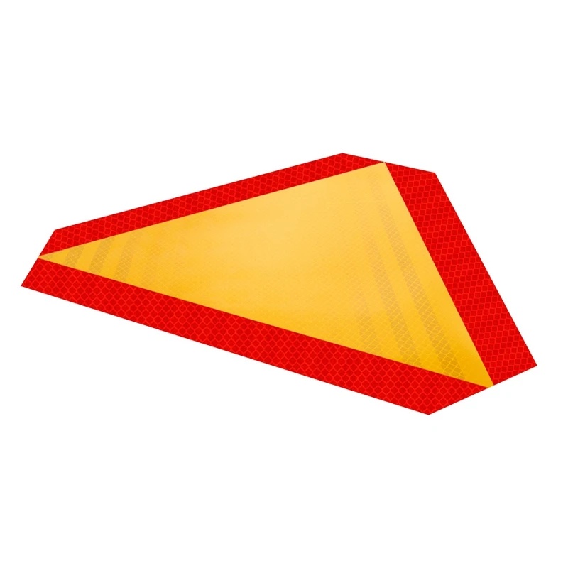 Sinal de segurança do transporte com triângulo reflexivo, veículo lento, 14x1 2 Polegada, 3pcs