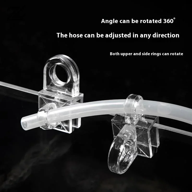 5Pcs Aquarium Fixing Clip Fish Tank Air Mini Water Pipe Clamp Holder Line Tube Oxygen Hose Pump Power Cord Finisher Buckle