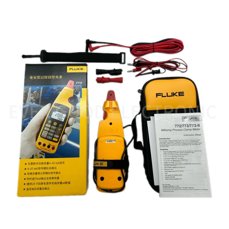 Fluke 773 Milliamp Process Clamp Meter DMM Volt Test MultiMeter