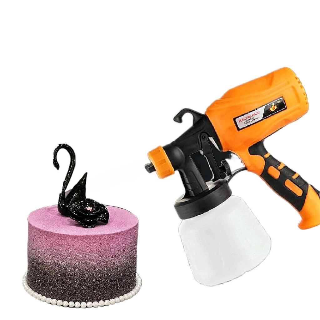 Sandblaster, used for coloring baked chocolate cakes, with sufficient spraying power, high micro-atomization