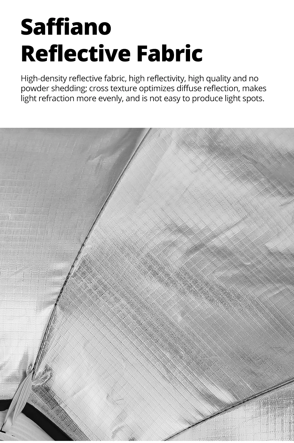 AMBITFUL QS 65 cm 90 cm Bowens-Halterung, Schnellmontage-Softbox mit Gitter für Kamerablitz, Speedlite-LED-Licht, weiche Lichtbox, matte Box – Detail 10