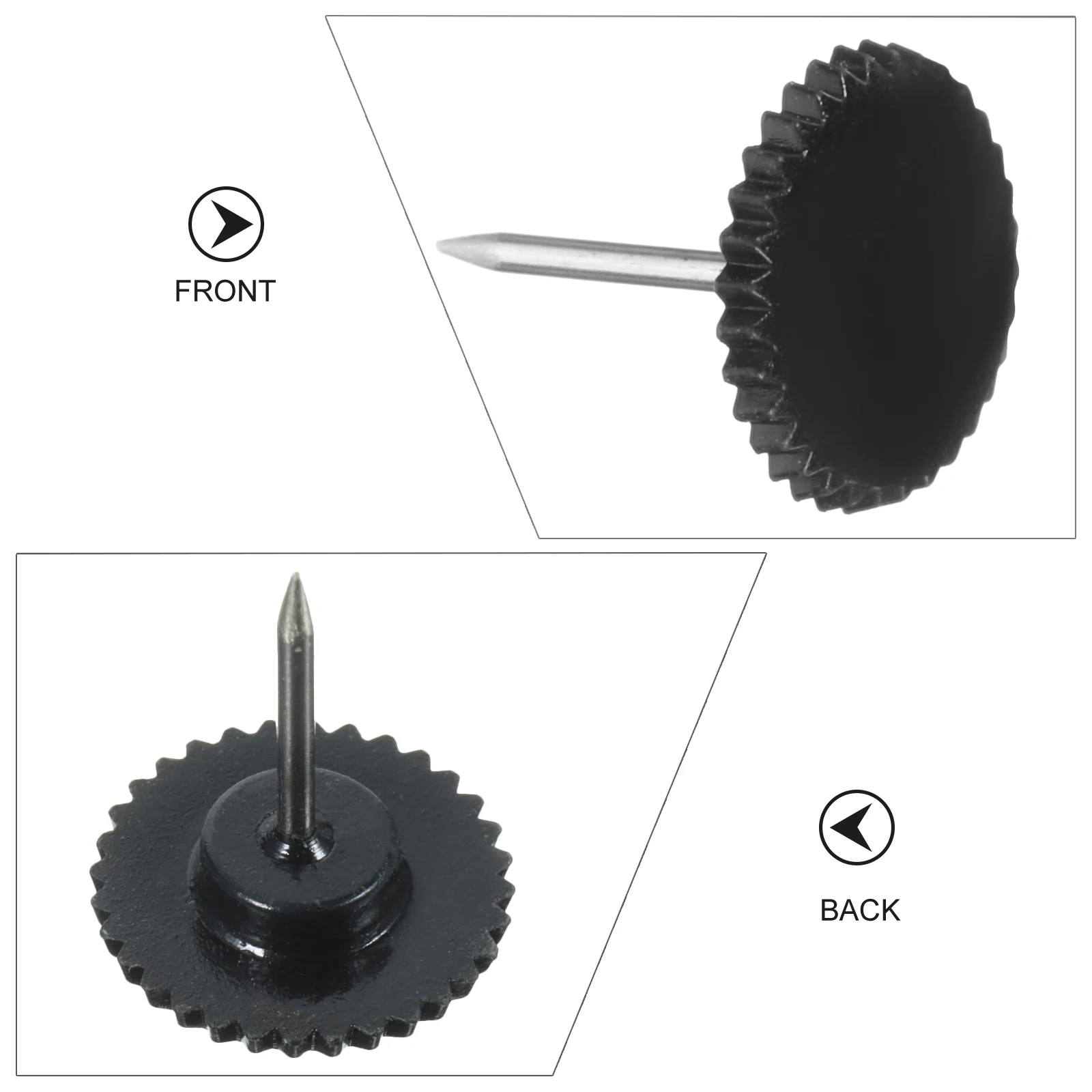 مسامير إبهام بلاستيكية شفافة 100 قطعة دبابيس ضغط للوحات الإعلانات لوحات الفلين مسامير بيضاء لوحة رسائل مزخرفة دبابيس والعتاد #3