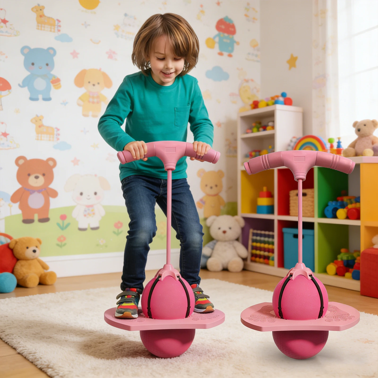 Bounce Jump Trick Board with H - Kids Outdoor Jumping Toys 评论和价格
