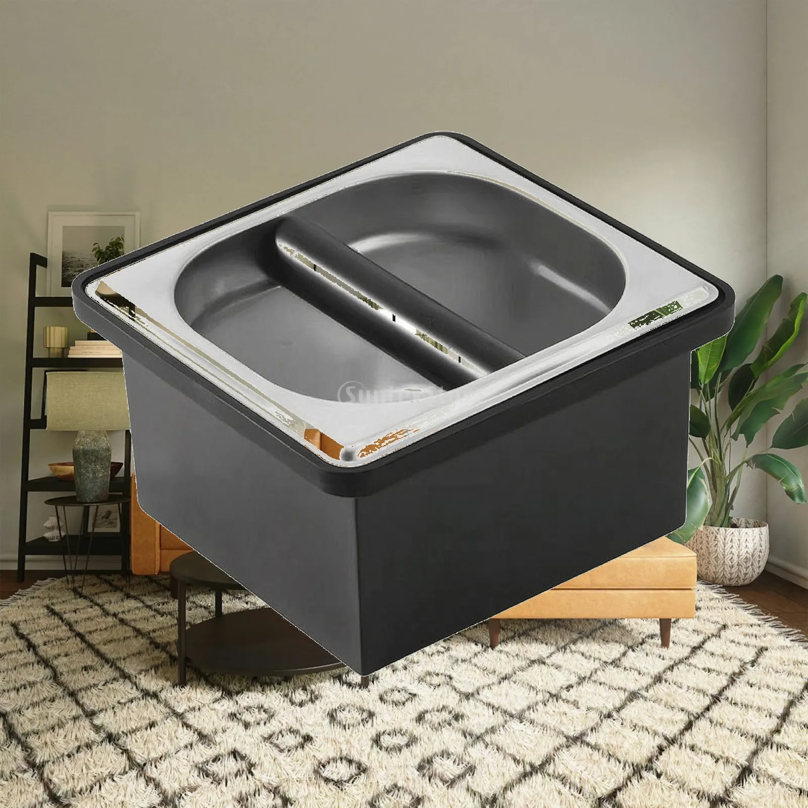 Espresso Knock Box Slim Coffee Knock Box Coffee Grounds Container Small Dump Bin Non-Slip for Baristas