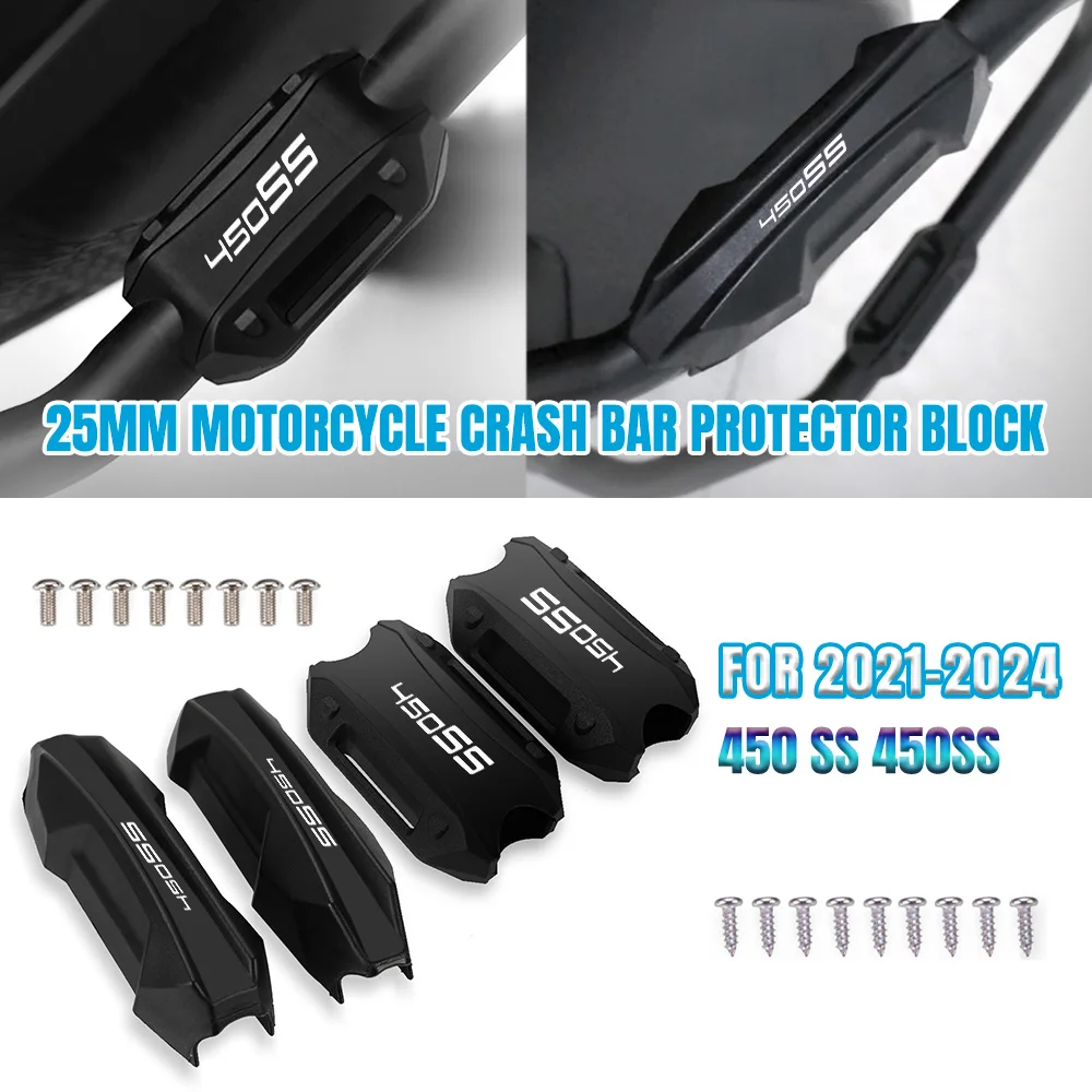 

450SS Motorcycle Bumper Engine Guard 25MM Protection Block Crash Bar Decorative For CFMOTO 450 SS 450SS 2021 2022 2023 2024